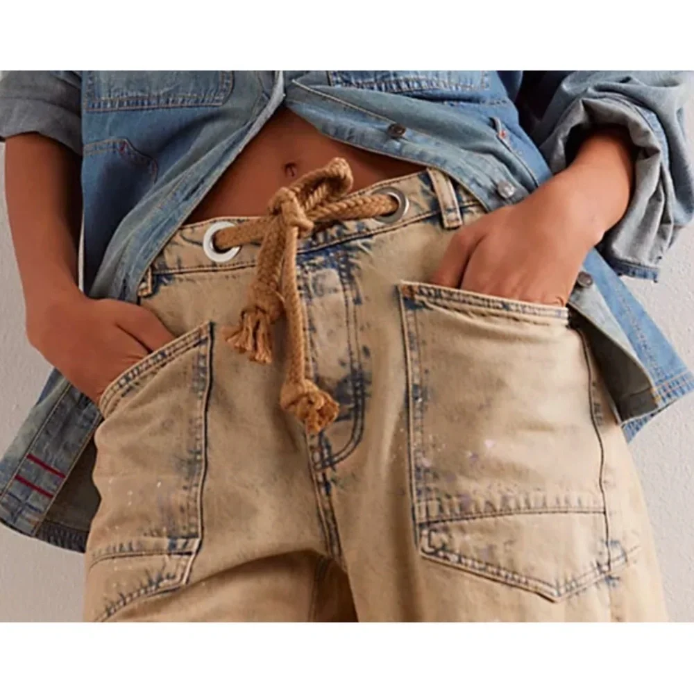 We The Free Moxie Low Slung Pull On Barrel Jeans (NWT) - Picture 3 of 8